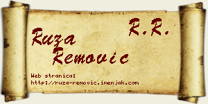 Ruža Remović vizit kartica